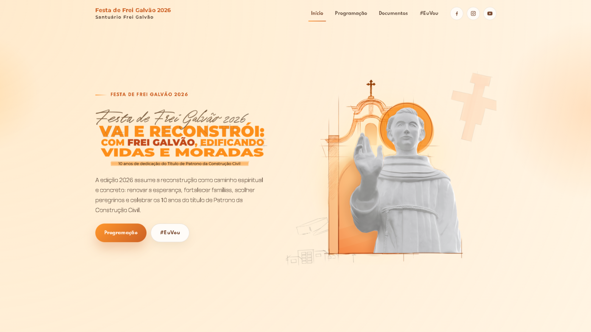 Prévia do site Festa de Frei Galvão 2026