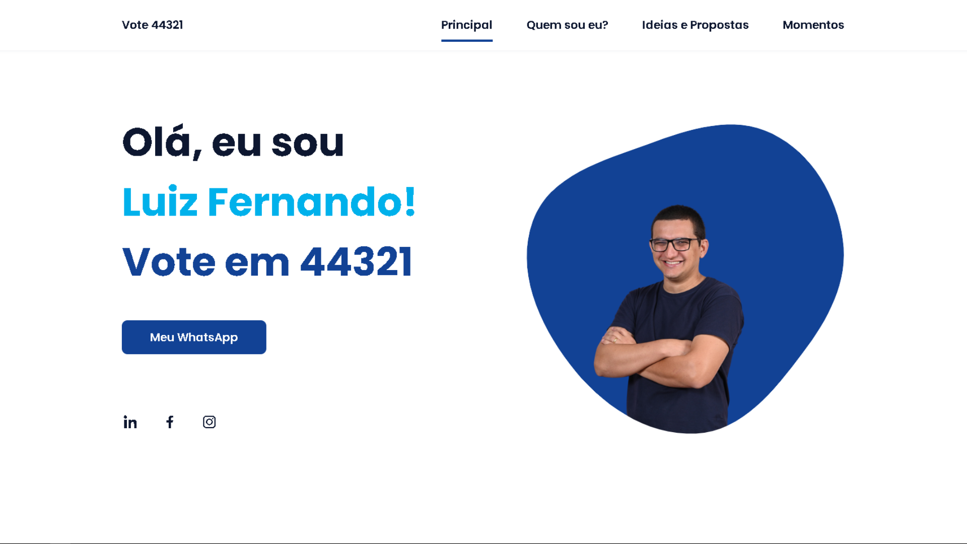 Prévia do site Vamos com Luiz!